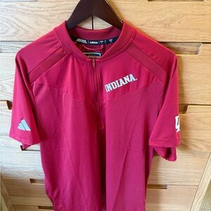 Adidas Sideline Zip Polo Indiana University